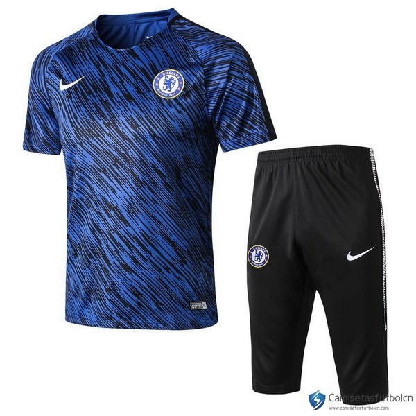 Camiseta Entrenamiento Chelsea Conjunto Completo 2017-18 Azul Negro